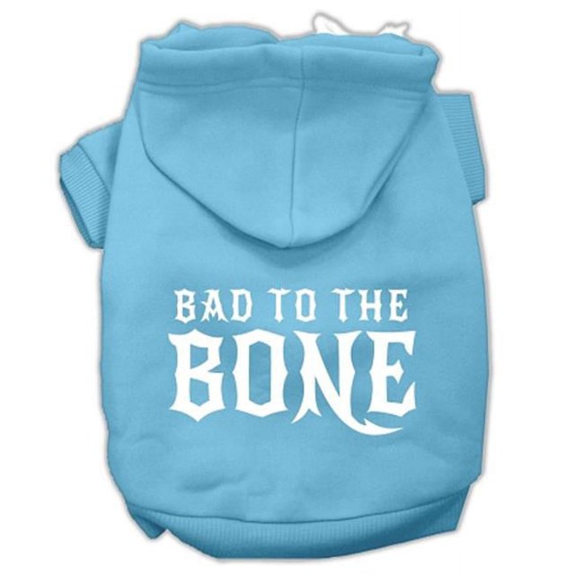 Sweat à Capuche pour Chien Bad To The Bone Bleu Bébé Taille Sm (10)
