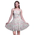 thumbnail image 1 of Bimba Robe Cocktail Florale pour Femme, Smockée, au-Dessus du Genou, Fluide, d'Été, Robe Soleil - X-Grand, 1 of 5