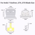 thumbnail image 2 of JIAHAOO Metal Ceramic Trimmer Blade for Andis Go GTO GTX T Outliner Replacement Easy to Install Direct Replacement, 2 of 8
