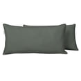 thumbnail image 1 of VargottamIndoor/OutdoorPolyester FabricLumbarPillowCover,All-Weather Waterproof Rectangular Cushion Case for Patio Furniture,12" x 24"Set of 2-Dark Gray, 1 of 7