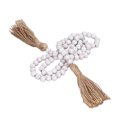 thumbnail image 4 of Farmhouse Rustic Wood Bead String Retro Wood Beads Garland with Tassels for Home Decoration Gift, 4 of 7