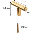 thumbnail image 2 of Jinsinto Poignée de Porte de Tiroir 8 Pcs Boutons de Tiroir à un Seul Trou Rond Poignées d'Armoire à un Seul Trou Poignée en T en Métal pour Armoire Armoire Tiroir Armoire de Cuisine (Or, 50 mm), 2 of 5