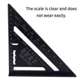 thumbnail image 4 of Rulers Aluminum Alloy Triangle Rulers 90 degrees 45 degrees Set Square 7in Black Metric Square Ruler, 4 of 6