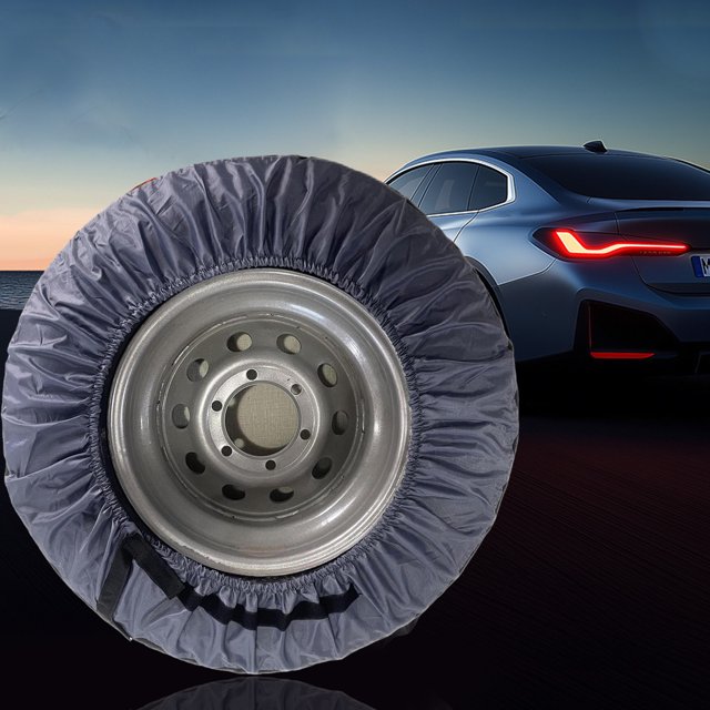 Housse de Pneu de Voiture Réglable Protection Solaire Universelle pour Roues de Rechange 80cm/31 Pouces Tissu Oxford Imperméable avec Cordon Élastique pour Bateaux Remorques Camping-Cars Jeeps Camions Bleu Rouge Gris