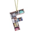 thumbnail image 1 of Book Lovers Heart Shaped Bookshelf Pendant Acrylic Ornament, 1 of 5