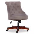 thumbnail image 1 of Linon Sinclair Chaise de Bureau Rembourrée en Bois, Gris Dauphin, 1 of 8