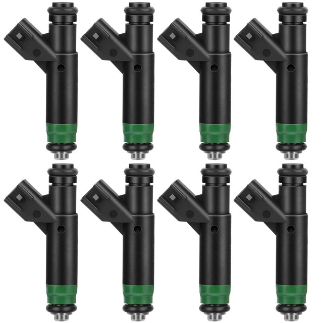 ANGLEWIDE pour Dodge pour Jeep 53032704AB Injecteurs 4 Trous Ensembles d'Injecteurs de Carburant Compatibles avec Dakota, Durango, Ram 1500, Jeep Commander, Jeep Grand, Cherokee, Mitsubishi Raider 8 Pcs