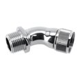 thumbnail image 2 of Brass Elbow Adapter Shower Head Hose 45 Degree Connector Unilateral Chrome, 2 of 10