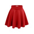 thumbnail image 1 of NYL Womens A-Line Flared Skater Skirt Reg and Plus Size - Made In USA, L, Red, 1 of 1