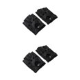 thumbnail image 2 of maskred Fashionable Retro PU Leather Men s Fingerless Driving Cycling Gloves Black Button L 2Set, 2 of 6