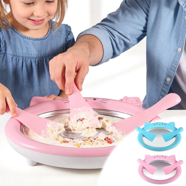 Fried Ice Machine Blue Mini Yogurt Maker and Ice Cream Maker 1.5 Quart Homemade Ice Cream Tray for Kids(1Pcs) Rkxzt