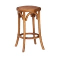 thumbnail image 1 of Tabouret de Comptoir Sans Dossier Whit Avec Assise en Rotin, Noyer, 1 of 6