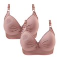 thumbnail image 1 of Timegard Wireless Bras for Women 2pc Ruched Full Support Adjustable Strap Comfy Daily Seniors Bras, 1 of 7