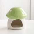 thumbnail image 2 of Leodye 1PCS Ceramic Hamster House Mushroom Shape for Small Pet Habitat -4.33*4.33IN, 2 of 3