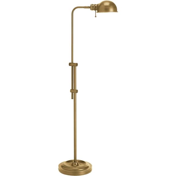 Dainolite DM1958F-AGB 1 Light Incandescent Adjustable Pharmacy Floor Lamp, Aged Brass