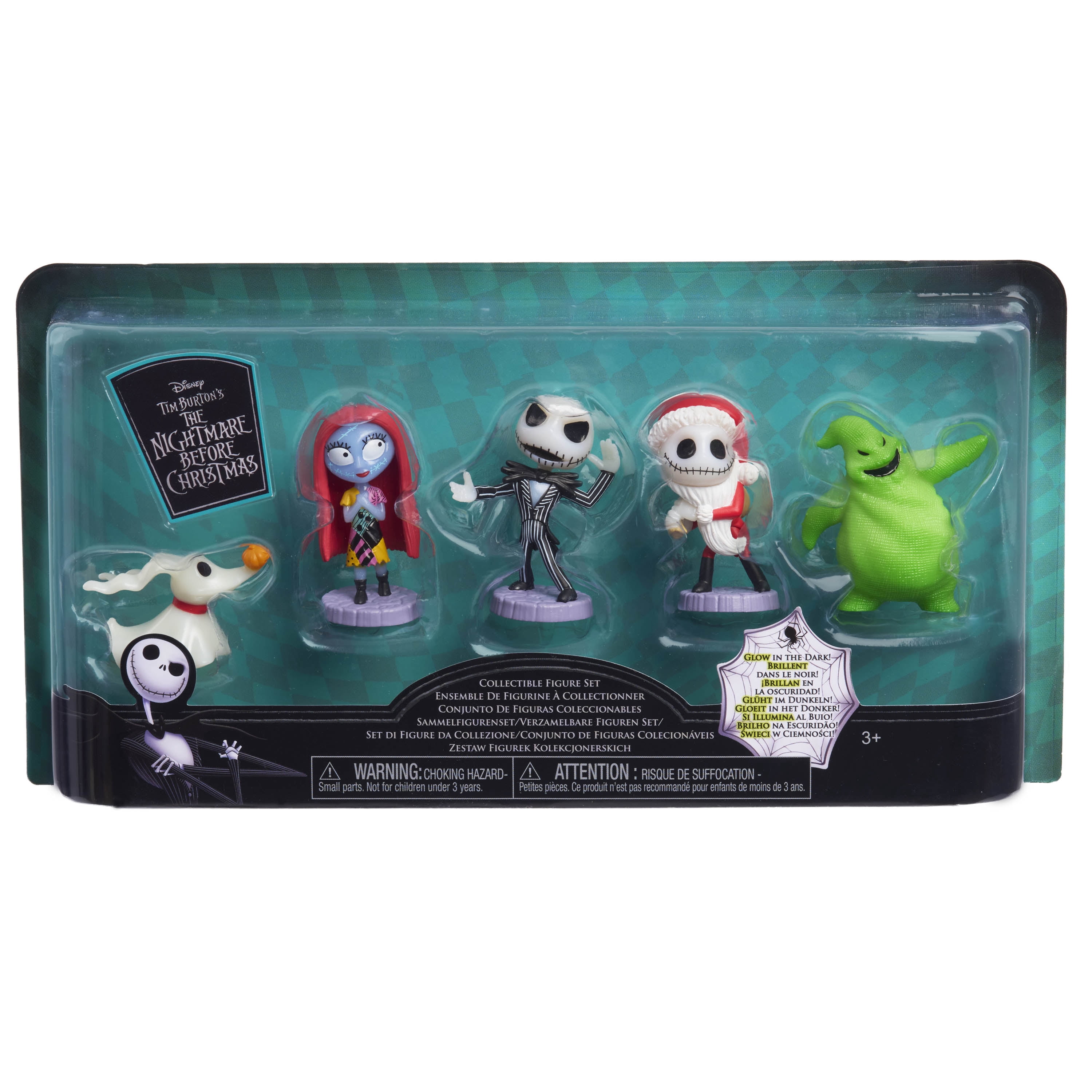 Disney Tim Burton's The Nightmare Before Christmas Collectible Figure Set, 6 cm Figurines, Kids Ages 3+