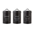 thumbnail image 2 of yuksok Metal Kitchen Canister Set coffee and tea Sugar Storage Jars Containers for A Black, 2 of 9