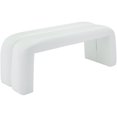 thumbnail image 1 of Meridian Furniture Banc en Similicuir Blanc Arc, 1 of 5