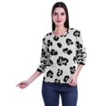 thumbnail image 2 of Moomaya Printed Ruffle Shirt Women Party Top Short T-Shirt Top Summer Clothing, 2 of 4