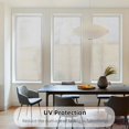 thumbnail image 5 of 45x300cm Reeded Glass Window Film, Window Privacy Film, Frosted Window Vinyl, 3D Decorative Window Decals Non Adhesive for Bathroom Living Room, 5 of 5