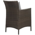 thumbnail image 3 of Modway Conduit 17 Pouces Fauteuil de Salle à Manger de Patio en Rotin Brun/gris (Ensemble de 2), 3 of 3