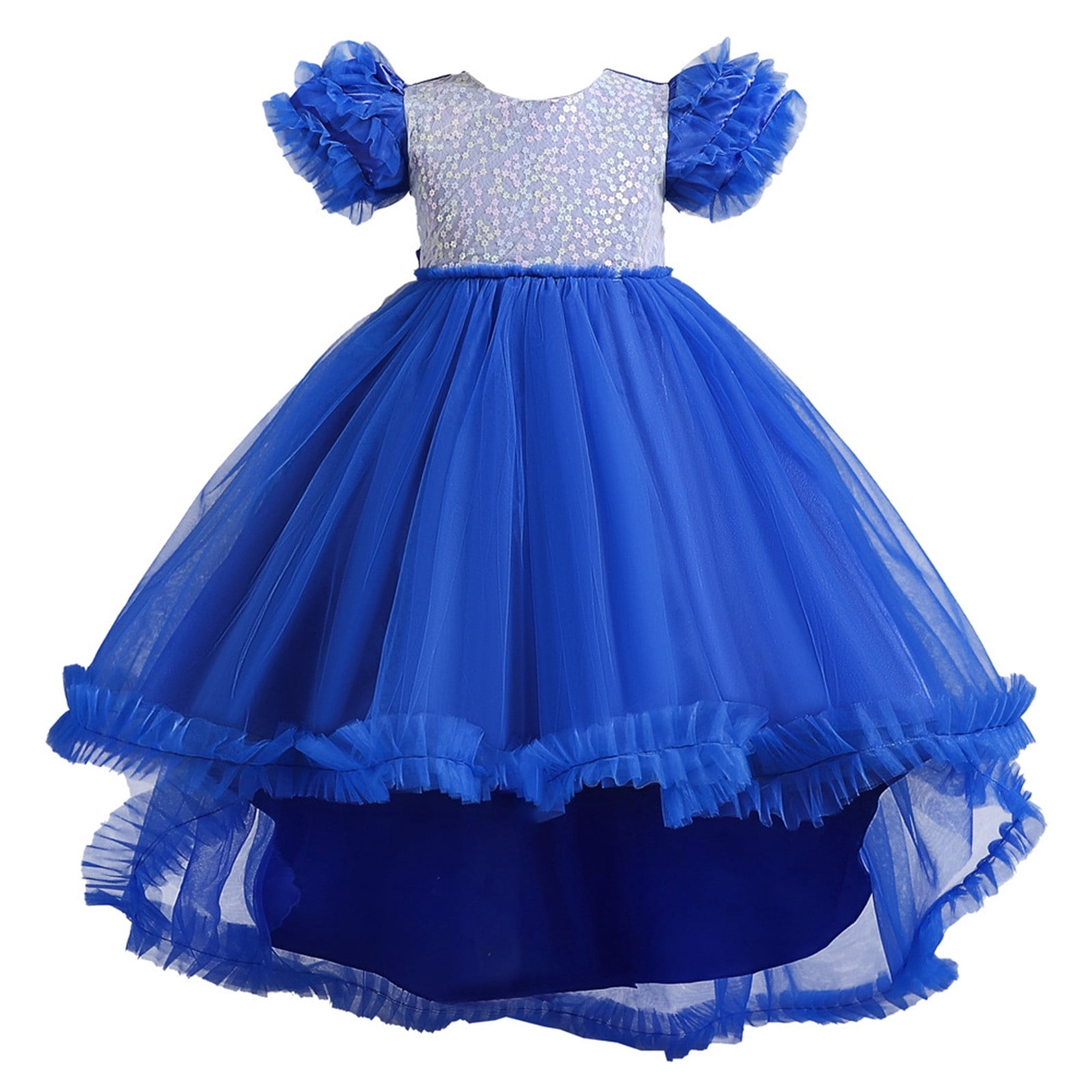 SXcggal One Enfants Bébé Enfants Printemps Été Robe de Fête pour Filles Colorée Train Robe pour Enfants Robe Fille Anniversaire Princesse Enfants Robe Princesse Belle à la Mode Robe pour Enfants