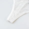 thumbnail image 5 of Soutien-gorge Balconnet Demi-Bonnet Non Doublé en Dentelle pour Femme à Armatures, Transparent, et String Transparent, 5 of 5