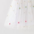 thumbnail image 5 of JDQJBZ Robe Sans Manches pour Filles, Tutu en Maille à Fleurs Brodées, Tenue de Fête pour 1 à 7 Ans, 5 of 5