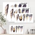 thumbnail image 4 of Designart Boho Ethnic Dark Gray Feathers I Canvas Wall Art, 4 of 4