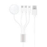 Multi USB Charger Cable 3A, 4 in 1 Fast Charge With Type-C Micro USB Port Connector Lead, Compatible/Replacement for Smartphone/ Watch(4Ft Only For Charging)