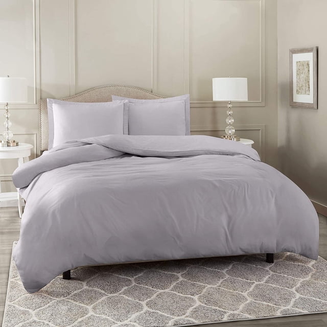 800 Thread Count 100% Egyptian Cotton 3 Piece Duvet Set with Zipper Closure & Corner 3 Pc Duvet Set Solid Pattern