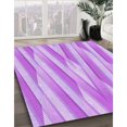 thumbnail image 3 of Ahgly Company Tapis d'Intérieur Lavable en Machine Carré Transitionnel Néon Rose Violet, 8 Pieds Carré, 3 of 7