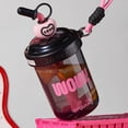thumbnail image 1 of EGNMCR Cups Stirring Cup Student White Collar Coffee Protein Powder Plastic Water Cup Cute Handheld Large Capacity Straw Cup Capacity 580ml Mixing cup, 1 of 4