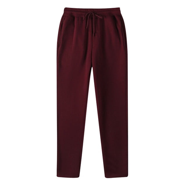 LOVZFMLL Men's Pants Men's Fashion Drawstring Elastic Waist Solid Color Casual Sweat Length Pants