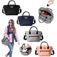 thumbnail image 3 of Insulated Lunch Bag for Women Men, Adult Lunch Box for Women with Adjustable Shoulder Strap, Portable Large Lunch Tote Bag for Office Work Picnic Beach, Reusable Lunch Cooler Bag (Navy), 3 of 8