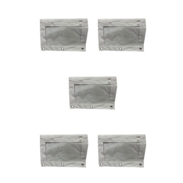 Decodeary Pochette Durable pour Organiser les Documents au Bureau Pochette Portable à Fermeture Éclair Blanche 5Set