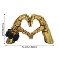 thumbnail image 5 of 1pc, Skull Heart-shaped Hand Resin Statue, Unique Desktop Decoration, Modern Art Decor, Halloween Decor, Gift, 5 of 5