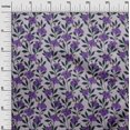 thumbnail image 3 of oneOone Tissu en Viscose Chiffon Violet Floral Rétro Matériel de Robe Tissu Imprimé Tissu au Mètre 42 Pouces de Large, 3 of 5