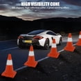 thumbnail image 2 of 20Pack Collapsible Traffic Safety Cones,18 Inch Traffic Cones with Reflective Collar,PVC Parking Cones Construction Cones Orange Cone for Parking Lot, Driveway Road, Traffic Control, 2 of 8