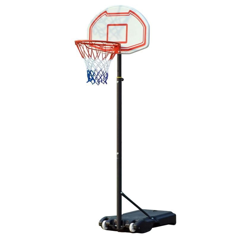 Filet de basketball classique portable Backyard Lifestyles – Hauteur réglable de 63 po à 82,5 po , panneau arrière en polyéthylène, poteau en acier, utilisation en extérieur
