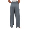 thumbnail image 4 of MAWCLOS Women's High Waist Palazzo Lounge Pants, Solid, Gray, Size L, 4 of 4