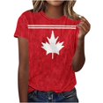 thumbnail image 1 of Pisexur Hauts pour Femmes, Hauts de Sortie pour Femmes, Hauts pour Dames, Hauts de Printemps pour Femmes 2025, Nouveau T-shirt à Manches Courtes à Col Rond Décontracté Imprimé pour Femmes Multicolore, 2TG, 1 of 5