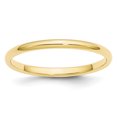 thumbnail image 1 of 10k Yellow Gold 2mm Half Round Wedding Ring Band Size 7.5 Classic, 1 of 9