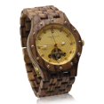 thumbnail image 2 of Angie Wood Creations Zebrawood Men’s Watch With Gold Studded Bezel, 2 of 7