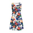 thumbnail image 4 of Ovzne Robes pour Femmes 2025 Robe Femmes Femmes Décontractée Ample Été Robe Imprimée Sans Manches Col en V Ensemble Haut/chemise Grande Taille Robe Maxi Imprimée Liquidation, 4 of 7