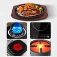 thumbnail image 3 of Langgg Cast Iron Steak Plate Sizzling for Household Restaurant Serving Kitchen 21cm, 3 of 9