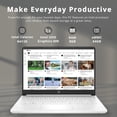 thumbnail image 2 of HP Premium Stream Portable 14 Pouces HD BrightView, Intel Celeron N4120, 8 Go RAM, 64 Go Stockage eMMC, UHD Graphics, Caméra Web HD, 1 An Office 365, Bluetooth, WiFi, HDMI, Win 11s, Blanc, Carte USB Hotface 32 Go, 2 of 9