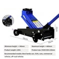 thumbnail image 2 of 3 Tons Heavy Oil Pressure Quick Lifting Horizontal Jack For SUV Tire Change Tool Car Hydraulic Maintenance ,Robust Construction, 2 of 2