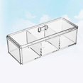 thumbnail image 4 of 1 Pc Acrylic Transparency Food Storage Box Stackable 3 Grids Tea Bag Organizer Kitchen Sorting Container with Dustproof Cover, 4 of 6