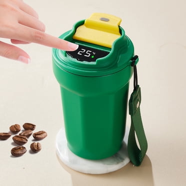 Fridja Smart Coffee Thermoses, Coffee Cup with Temperature Display, Led Temperature Display Coffee Mug Vacuum Thermoses, 500ML Travel Insulated Water Bottle Keeps Hot and Cold (Green)